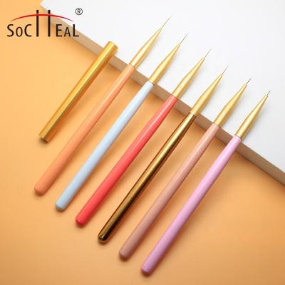 China 2022 Latest Custom Durable Coating Painting Nail Brush for Professional Nail Salons and Home DIY Nail Art for sale