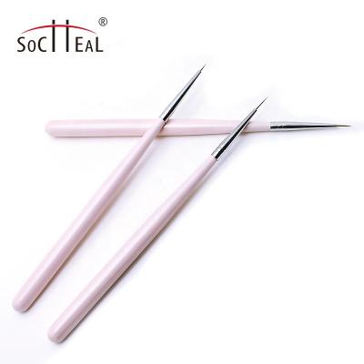 China Durable High Quality Colorful Nail Brush Coating Nail Art Set Brush for sale