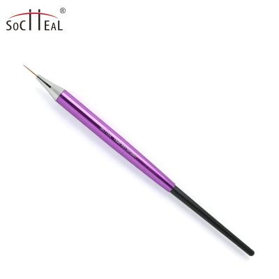 China 2020 NAIL 2020 Rod Black Tail Nail Art Drawing Painting Brushes High Quality Purple Thin Liner Nail Art Drawing Brushes for sale