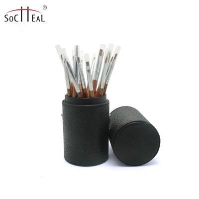 China High Quality NAIL Nail Products 18 Pieces Pure Wooden Kolinsky Brush Pen Set Hair Nail Brush for sale