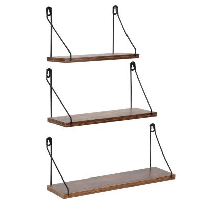 China Modern Rustic Floating Shelf , Wall Mounted Metal Wire Storage Shelves for sale