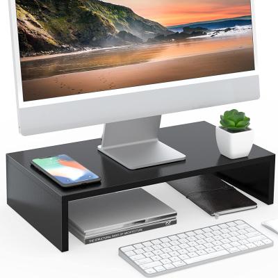 China Modern Wooden Desktop Organization Computer Monitor Stand Riser For Laptop Screen for sale