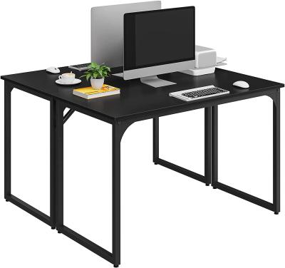 China Modern Black Double Computer Desk, 94.4 Inch Two Person Home Office Desk for sale