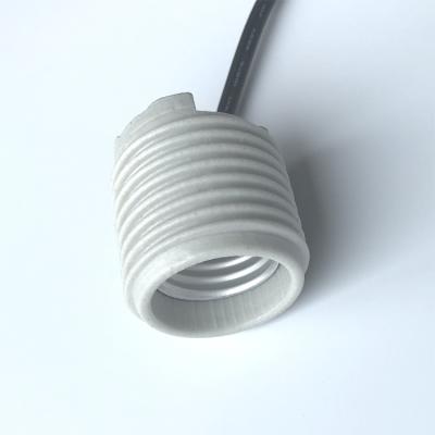 China External Lamp Holder Porcelain Screw E26 Thread Socket Ceramic Lamp Base For Light Bulb for sale