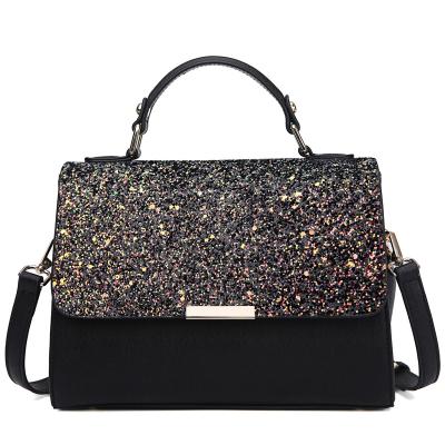 China 2022 new fashion messenger women's bag one shoulder small bag small portable square fashion sequin soft women's bag for sale