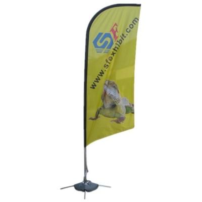 China Feather FLYING Custom Promotional Beach Flag for sale