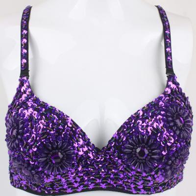 China Wear Stock Wholesale Sexy Beaded Handmade Lift Up Antibacterial Bralet Women Lady Padded Bra for sale