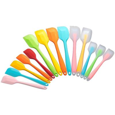 China Disposable Silicone Spatula Baking Cake Tools Accessories 8 Inch Colored Non Heat Resistant Stick for sale