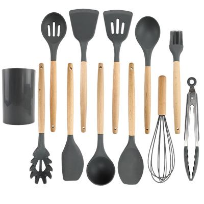 China Sustainable 8/9/11/12 Pcs In 1 Kitchen Utensils Set Cooking Tools Heat Resistant Silicone Spatula Set for sale