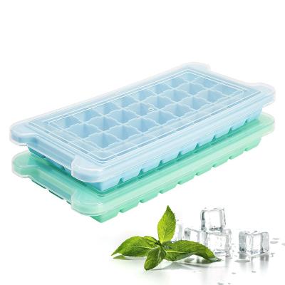 China Viable Manufacturer Ice Cube Tray Molds Food Grade Silicone With Lids On Hot Sale Beverage Whiskey Summer Arrival Amazon BPA Free for sale