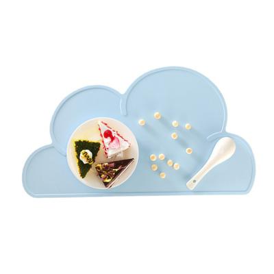 China Classic Sustainable Silicone Place Mat Food Grade 100% Sustainable Kids Cloud Table Mat For Kids for sale