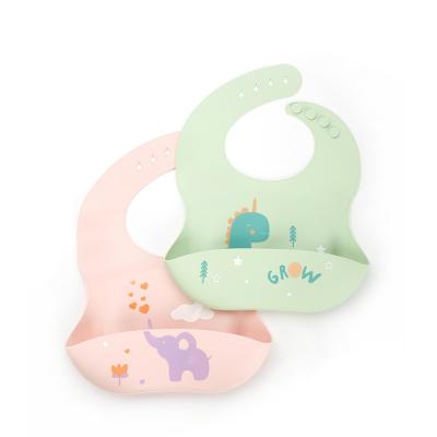 China BPA Bpa Free Printing Custom Baberos De Pacifier Long Free Soft Feeding Sleeved Kids Silicona Waterproof Bib Silicone Baby Bib Set for sale