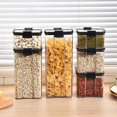 China Hot Multigrain Plastic Storage Container Noodle Box Kitchen Storage Container Food Freshness Preservation Transparent Sealed Boxes for sale