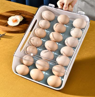 China Plastic Modern Egg Storage Boxes Drawer Storage Boxes Plastic Fresh Preservation PET Egg Storage Box Fridge Chicken Rack And Egg Bins for sale