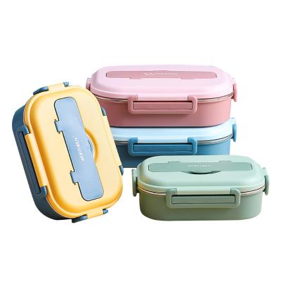 China Hot Sale Stainless Steel Bento Lunch Box Outdoor School Viable Office for Kids Children Reusable Insulated Fast Food Bento Lunch Box for sale