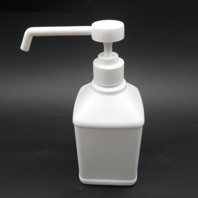 China 500ml long nozzle pump plastic HDPE bottle for daily chemicals manufacturer for sale