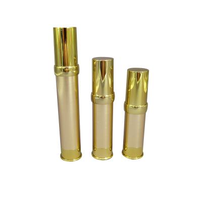 중국 15ml 20ml 30ml airless pump bottle gold plating vacuum cosmetic empty bottle 판매용