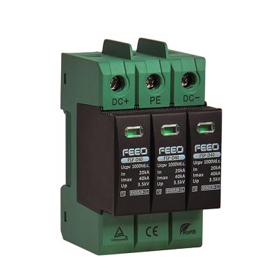 China FSP-D40 2P 800VDC 20-40KA CE PV DC Surge Protector Arrester China SPD Solar System For Home With CE&TUV Certificates FSP-D40 for sale