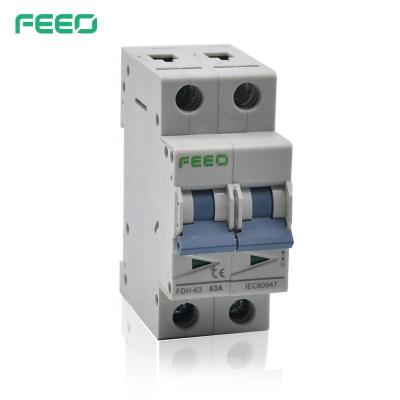 China FEEO FDH-63 DC Solar Mini Isolator Switch 2P 550V CE Certificate FDH-63 for sale