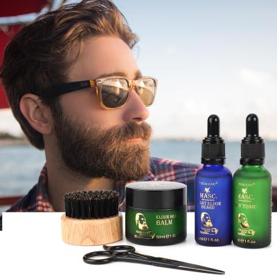 China Refreshing Gift Packing 100% Naturally Derived Treatment Oils Maintain Soft Beards & Face Healthy Beard Oil & Balm Care Sets for sale