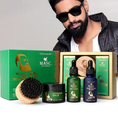 China Refreshing Gift Packing 100% Natural Oils Natural Finish and Light Hold Beard Oil and Balm Care Sets for Beard Styling Moisturize for sale