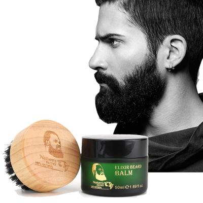 China DEEP CLEANSING Men's Grooming Natural Peppermint Oil Softens Tames & Controls Your Beard Elixir Beard Balm for sale