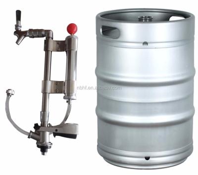 China Beer Stainless Steel Beer Keg With Manual Pump And Tap for sale