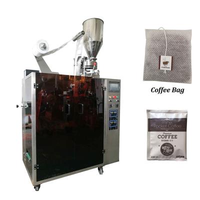 China Automatic food drip coffee packing machine to pack your coffee tea bag with wire and tag for sale