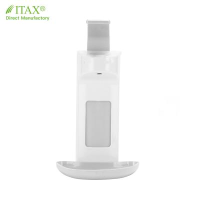 China 2021 Wholesale High Quality 500ml ABS Soap Dispenser Double Elbow Plastic Wall Mounted Hand Sanitizer Soap Dispenser for sale