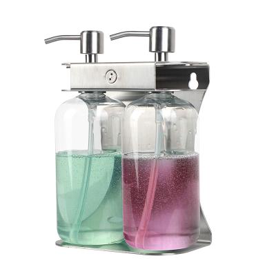 China Modern High Quality Cheap Hotel Kitchen 304 Stainless Steel Liquid Manual Soap Dispenser for sale