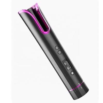 China 1688 Mini Portable Wireless Auto Heating USB Hair Curler Cordless Rechargeable Automated Curling Iron for sale