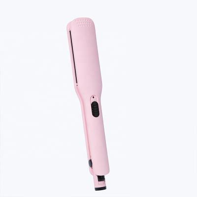 China Household Private Label Wide Flat Tension Hair Iron Dual 450 Degree Titanium Flat Iron Hair Straightener for sale