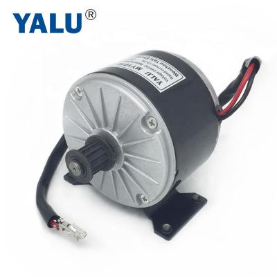 China Two Series YALU MOTOR Super Quality MY1016 200 Watt 24V Ebike Scooter Toy Car High Speed ​​Brush DC Motor With Pulley for sale