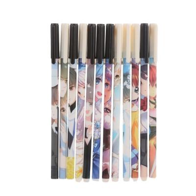 China Normal Automatic Creative Erasable Pen Cartoon Kawaii Stationery Pen Eraser Refillable Eraser Pen for sale