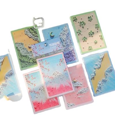 China Simple ins message note notebook self-adhesive oil sticker note notebook painted notes for sale