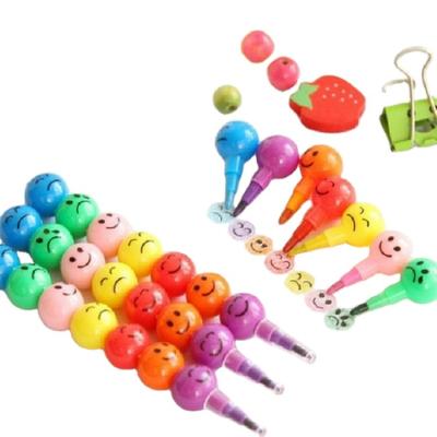 China office & School Pencil Cute Smiley Face Pencil Graffiti Expression Pencil 7 Colors Free Sharpening Pencil for sale