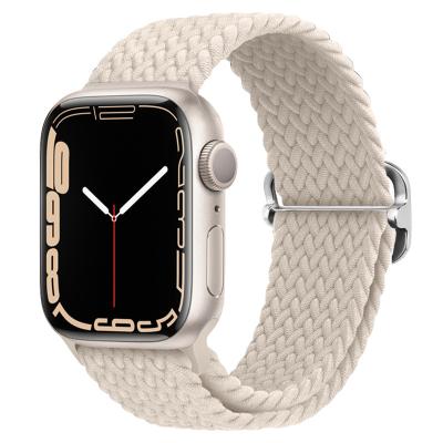 China Luxury Designer Easy Nylon Colorful Adjustable Braided Smart Watch Band For Apple Watch iwatch Mens Ladies Watch Bands for sale