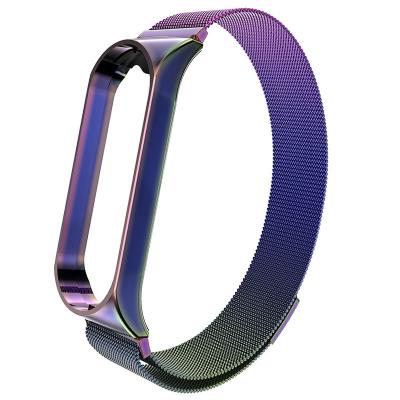 China Stainless Steel Metal Xiaomi MI Band Strap Milanese Xiao Mi Band 6 Strap for sale