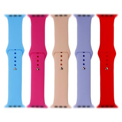 China High Quality 20 22 Mm Silicone Rubber Watch Band Strap For Apple I Watch for sale