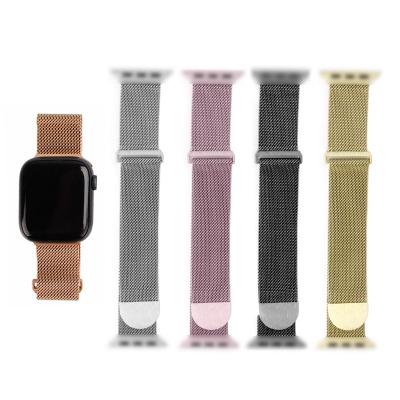 China Mesh Loop Stainless Steel Adjustable Magnetic Strap for iWatch 7 6 5 4 3 2 1SE Series for sale