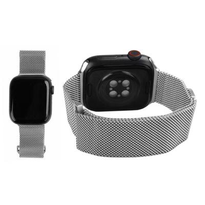 China Apple Watch Series 7 Stainless Steel Band Buckle Metal Watch Strap Milanese Belt for sale