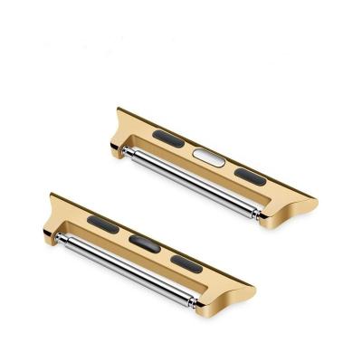 China High Quality Stainless Steel Strap Supports Watch Band Adapter Buckle Clasp Electroplating Connector For Apple Watch 40MM 44MM for sale