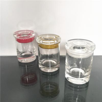 China Steamable Convenient Medical Use Single Jar Stash Glass Jars Only With Glass Lid for sale