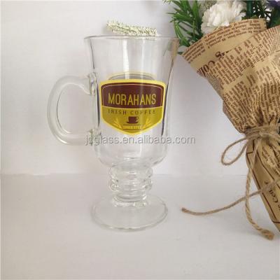 China Wholesale 250ml Viable Glass Latte Glass Coffee Mugs Cheap Irish Coffee Mugs With Unique Shaped for sale