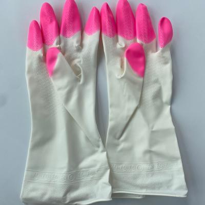 China Cleaning ; Housework ; Kitchen ; Reusable Cleaning Gloves PVC Dishwashing Gloves Latex Gardening Free Pink for sale