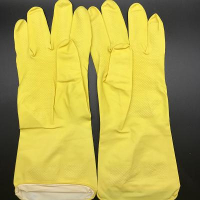 China Cleaning ; Housework ; Kitchen ; Tableware Kitchen Gardening Rubber Yellow Gloves For Household Cleaning for sale