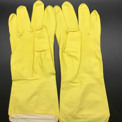 China Cleaning ; Housework ; Kitchen ; Reusable Dishwashing Latex Gardening Gloves, Yellow Cleaning Gloves For Kitchen And Housework for sale