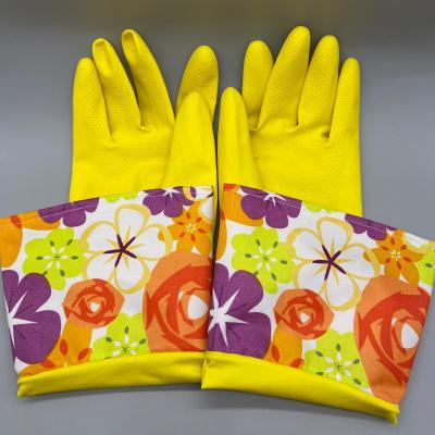 China Cleaning ; Housework ; Kitchen ; Long Latex Household Kitchen Gardening Gloves for sale