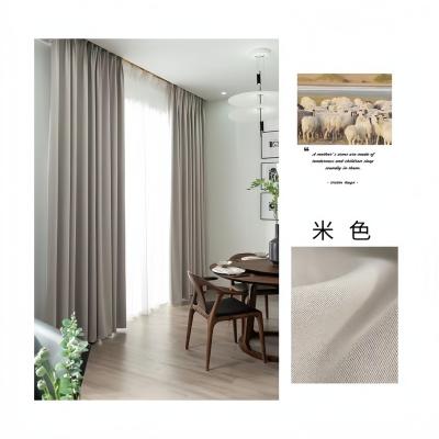 China Blackout New Luxury Linen Textured Drapes Blackout Curtains For The Living Room Bedroom Home for sale