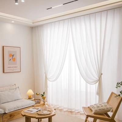 China Blackout Cortinas De Gasa Para Ssla White Yellow Sheer Net Voile Lace Curtain Rideaux Voilage Sheer Curtains For The Living Room Window for sale